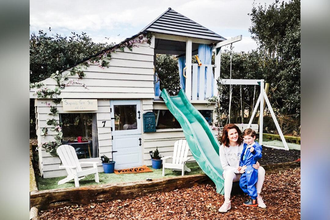 Mom of 2 Creates an Incredible Outdoor Playhouse From Scratch for Her Kids Saving $5,330