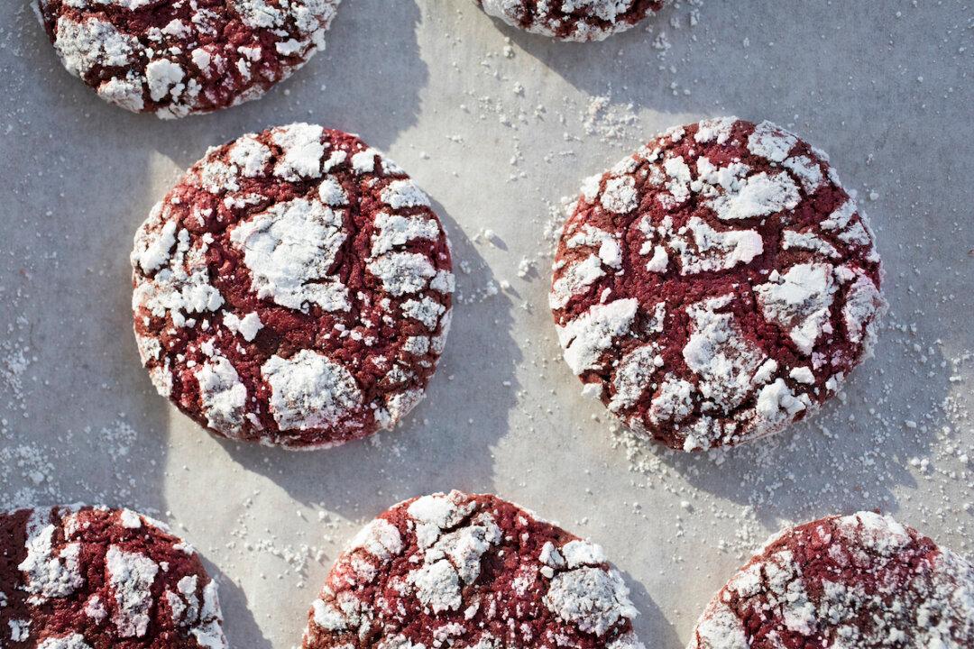 Red Velvet Crinkle Cookies
