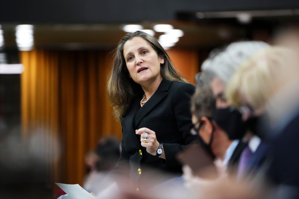 In Letter to Chow, Freeland Puts Toronto Budget Bailout on Province’s Shoulders