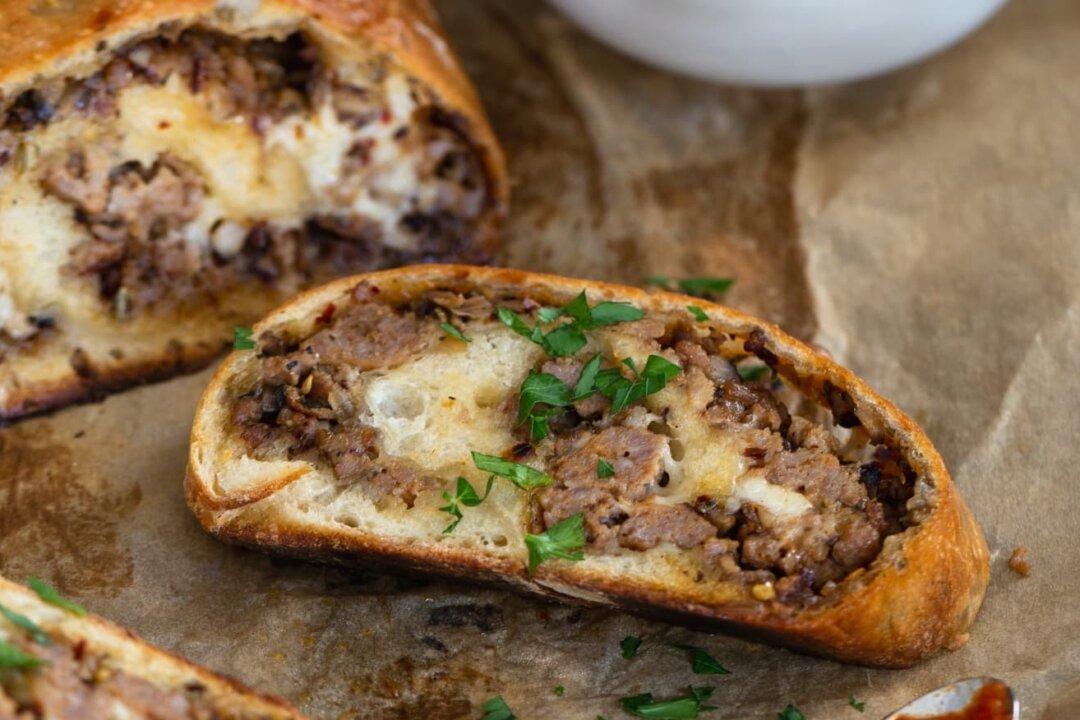 This Pizza-Inspired Sausage Bread Is Stuffed With Cheesy Goodness