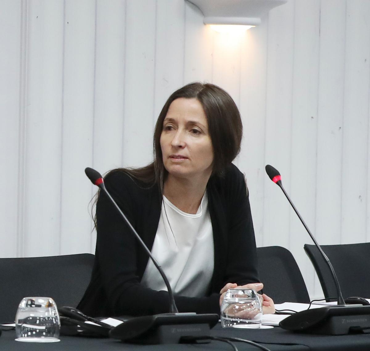 Susie Hughes, executive director of ETAC, at the China Tribunal hearings, London, Dec. 8, 2018. (Courtesy of <a href="https://endtransplantabuse.org/">ETAC</a>)