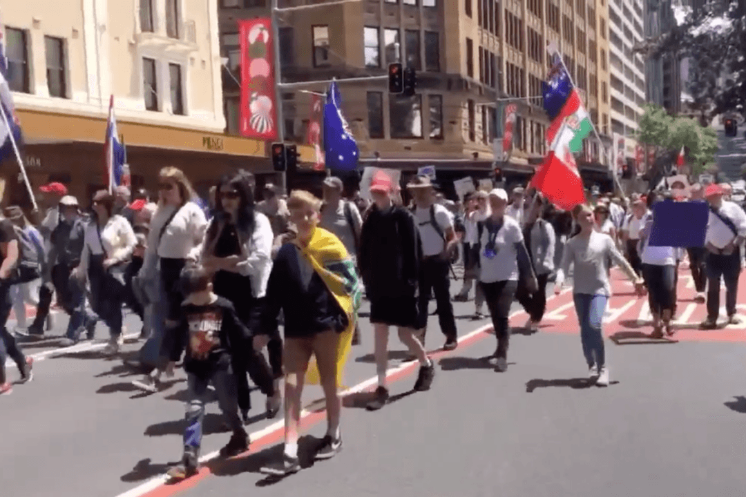 ‘Save the Children’: Australians Rally Across the Country Against COVID-19 Vaccine Mandates