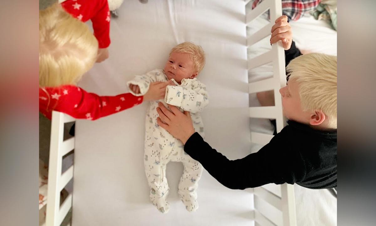 Baby Born With a Mop of Pure White ‘Snow-Like’ Hair Follows in Footsteps of His Siblings