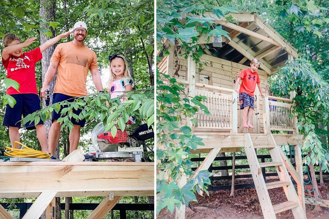 Dad Stuck at Home During COVID Builds Tree Fort for Kids—Then It Turns Into State-Wide Business