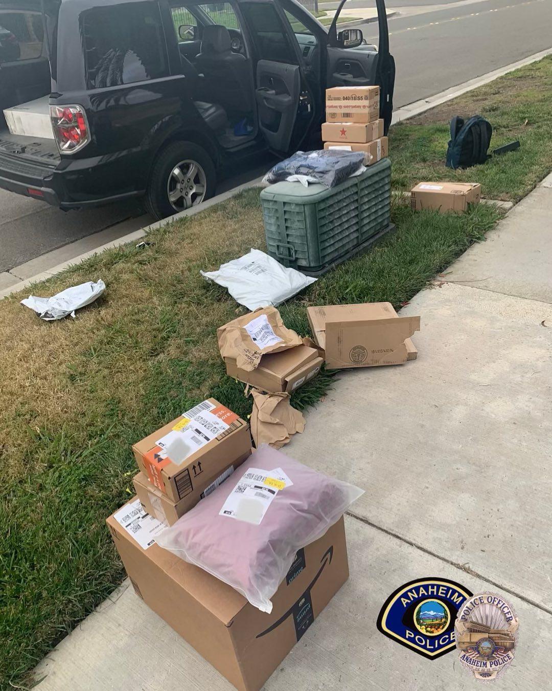 Anaheim Police Officer Saves Packages From Porch Pirates