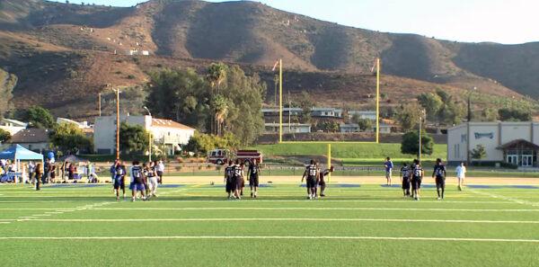 The San Pasqual Academy football field (shown here on Sept. 27, 2011) was donated by the San Diego Chargers. (San Diego County/YouTube)