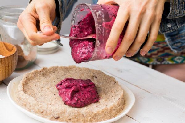 Blend all the filling ingredients and pour into pie crust. By Viktor Kochetkov/Shutterstock