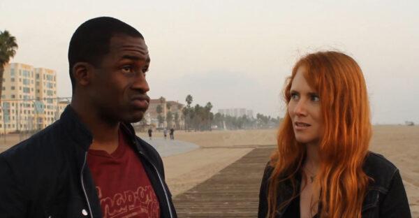 Colin (Jah Shams, L) and Rochelle Nelson (Mary Grace) in “Final: The Rapture.” (RiverRain Productions)