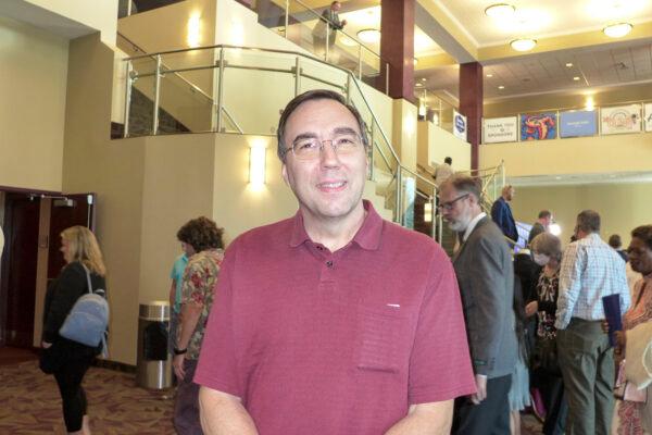 Michael DiMuro, a senior director, attended the Shen Yun performance in the Thrasher-Horne Center, Jacksonville, Fla., on Jan. 1, 2022. (Linda Li/The Epoch Times)