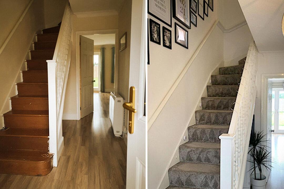 Mom Transforms 3 Rooms in Bleak Woodchip Rental for Lovely Gray Home for Under $300—And the Results Are Stunning