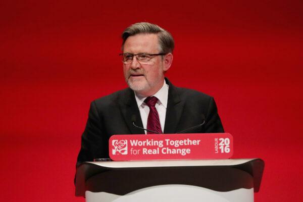 Barry Gardiner, then shadow secretary for international trade, addresses delegates at the Labour party conference in Liverpool, England, on Sept. 26, 2016. (Christopher Furlong/Getty Images)