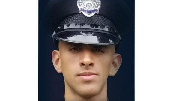 Los Angeles police officer Fernando Arroyos, 27, was shot and killed on Jan. 10 while off duty and housing hunting with his wife. Four gang members have been charged in his death. (Courtesy of Los Angeles Police Department)