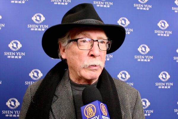 Dr. Dominique Clavier at Shen Yun Performing Arts in Paris, France, on Jan.14, 2022. (NTD)