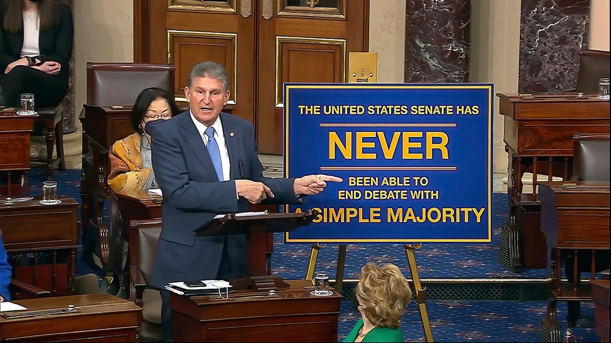 Manchin and Sinema Vote With Republicans Against Changing Senate Rules for Elections Overhaul