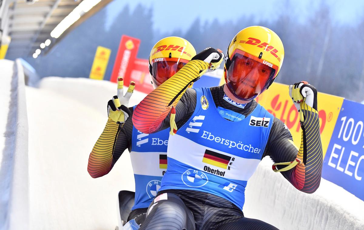 Eggert, Benecken Win 6th World Cup Luge Doubles Championship