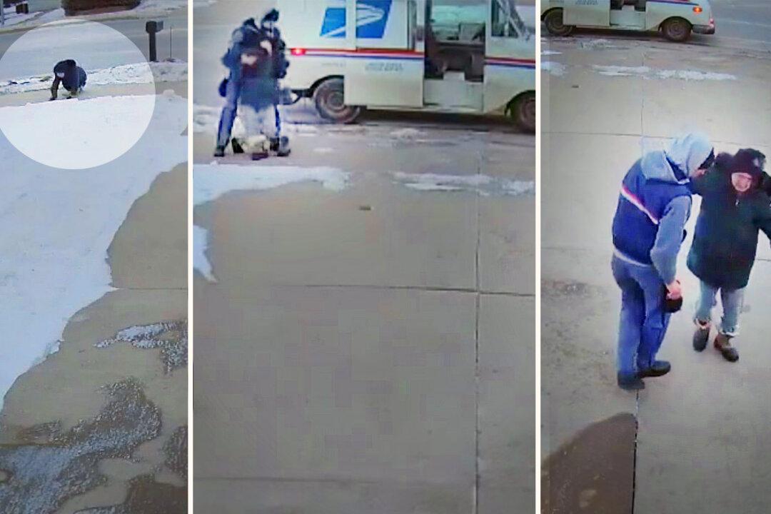 Woman Slips on Ice in Freezing Temps Outside Home and Can’t Get Up—Until Kind Mailman Stops to Help