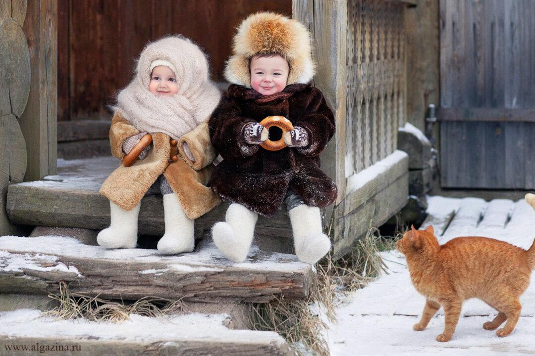 Photographer Captures Toddlers in Adorable Fur Coats Who Look Like Little Russian Dolls