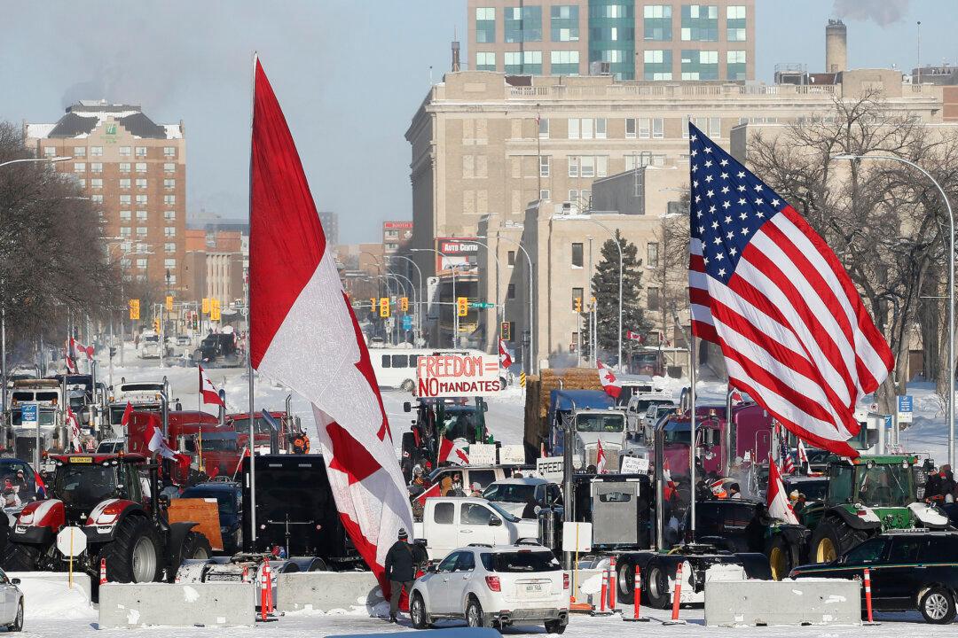 Man Arrested After Jeep Hits Protesters at Winnipeg Trucker Convoy Rally