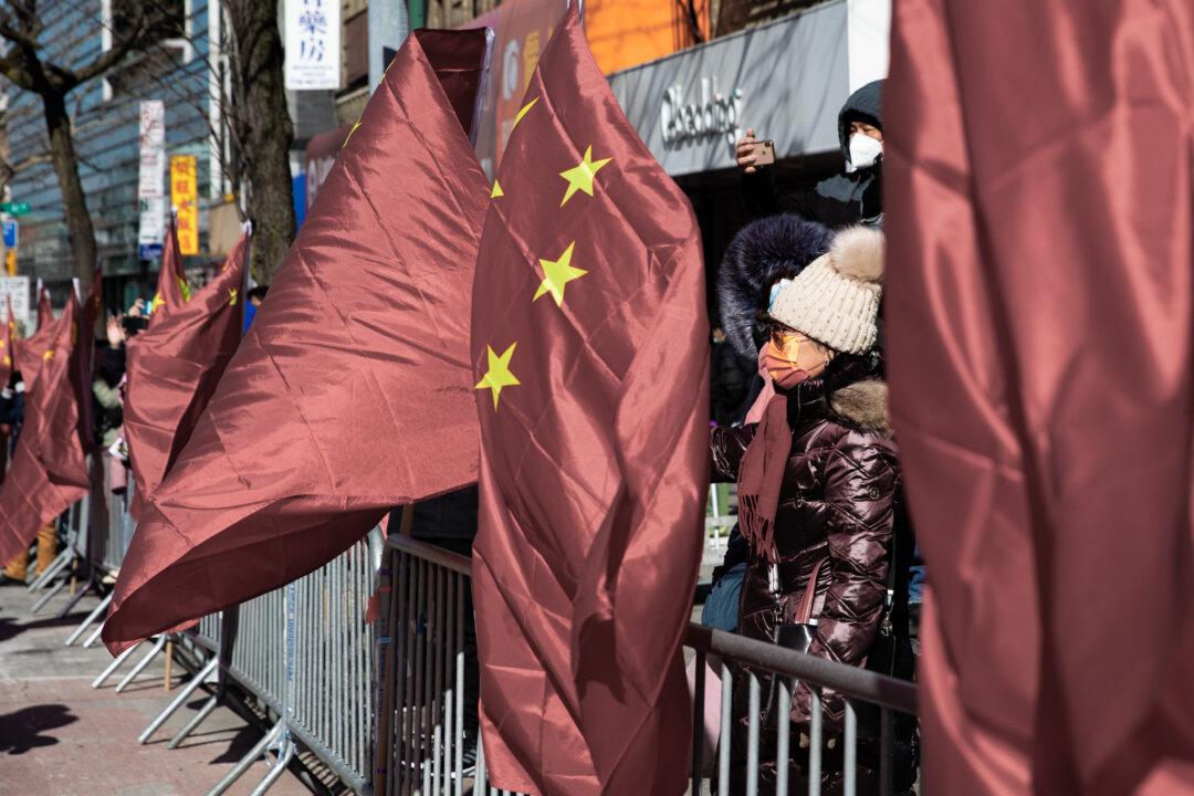 Chinese Regime Flags Continue to Make Presence in Flushing Chinese New Year Celebration With Fewer Carriers