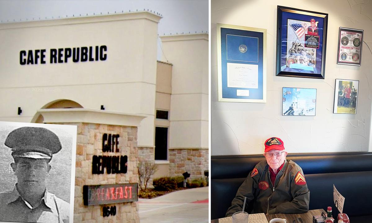 97-Year-Old Marine Who Survived Iwo Jima Walks Into Cafe, Tells His Stories—So They Give Him His Own Table
