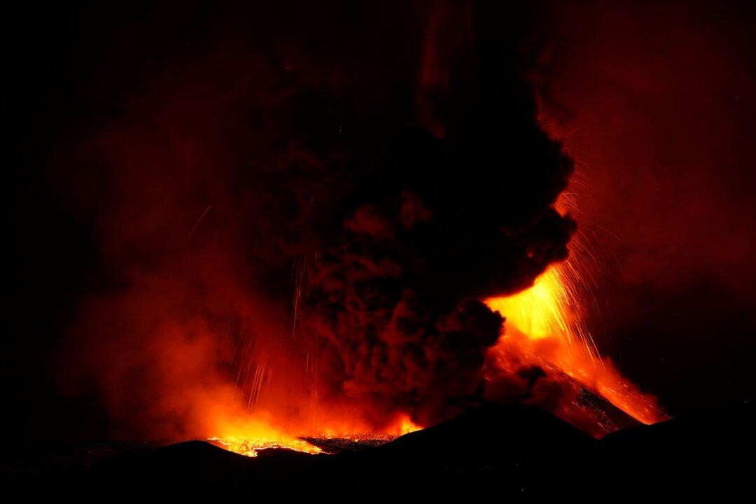 Italy’s Mount Etna Lights Up Night Sky in Spectacular Eruption