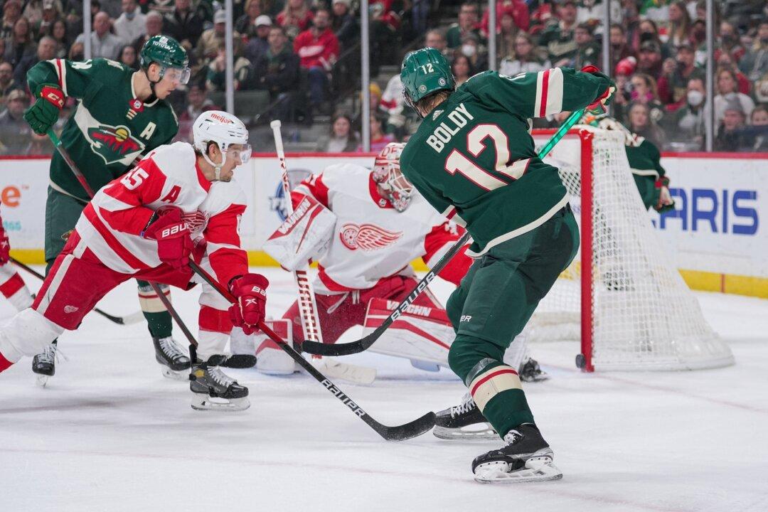 NHL Roundup: Matt Boldy’s First Hat Trick Boosts Wild Past Wings