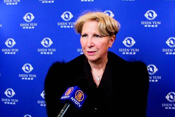 Nicole Piazza, at the Shen Yun performance in Aix-en-Provence on Feb. 9, 2022. (NTD)