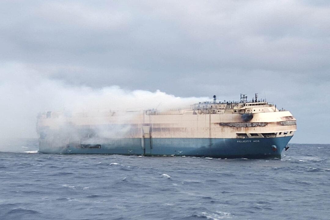 Firefighters Struggle to Douse Fire on Luxury Cars Vessel Off Azores Islands