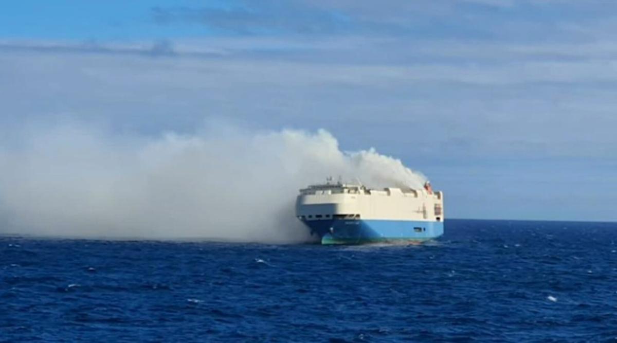 Blaze Subsides on Cargo Ship Carrying Electric Vehicles Off the Azores