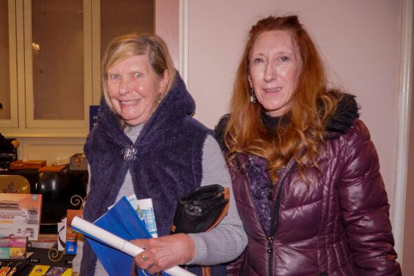 Marcella Garwood (R) and her friend, Marion Schuenemann, at Shen Yun Performing Arts at Merriam Theater Philadelphia, Pennsylvania, on Feb. 19, 2022. (Lily Sun/The Epoch Times)