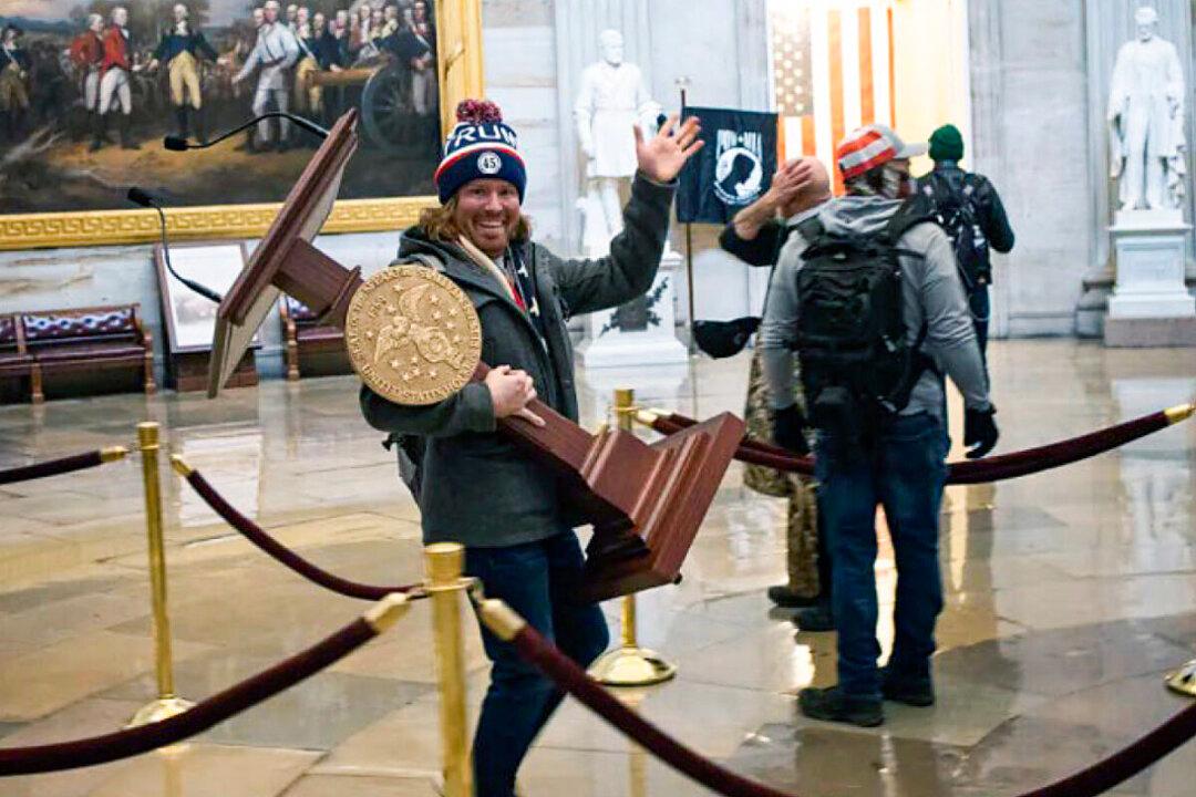 Man Who Carried Nancy Pelosi’s Lectern on Jan. 6 Sentenced to 75 Days in Jail, $5,000 Fine