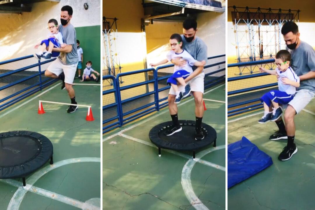 Touching Video Shows Teacher in Brazil Aiding Severely Disabled Boy to Partake in Obstacle Course in Gym Class
