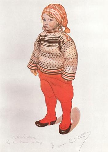 "Lille Matts Larsson," 1912, by Carl Larsson. Watercolor on paper. The National Museum of Sweden. (Public Domain)