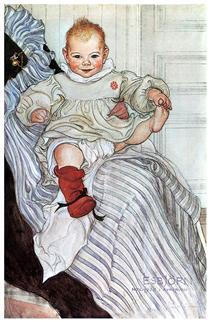 "Esbjorn," 1900, by Carl Larsson. Watercolor on paper. Gothenburg Museum of Art. (Public Domain)