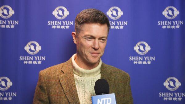 James Pickavance at the March 5 matinee of Shen Yun in London. (NTD)