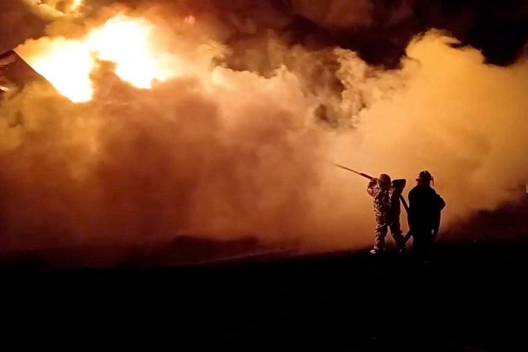 Russian Missile Strikes Oil Depot in Western Ukraine