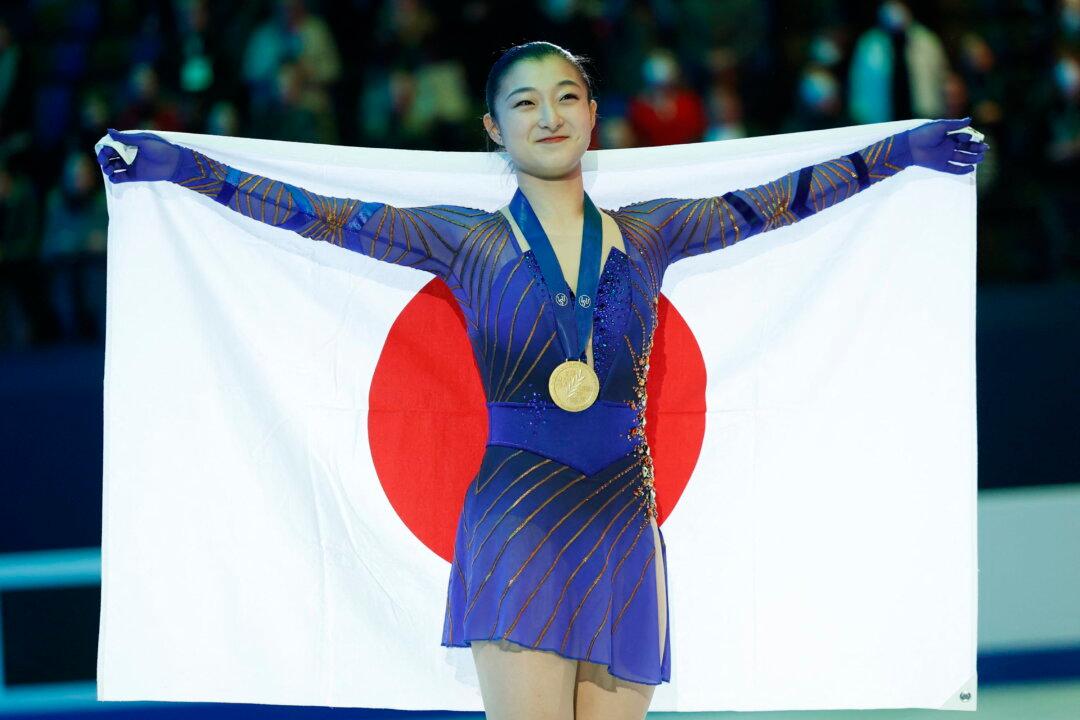 Japan’s Sakamoto Wins Women’s Figure Skating Title at Depleted World Championships