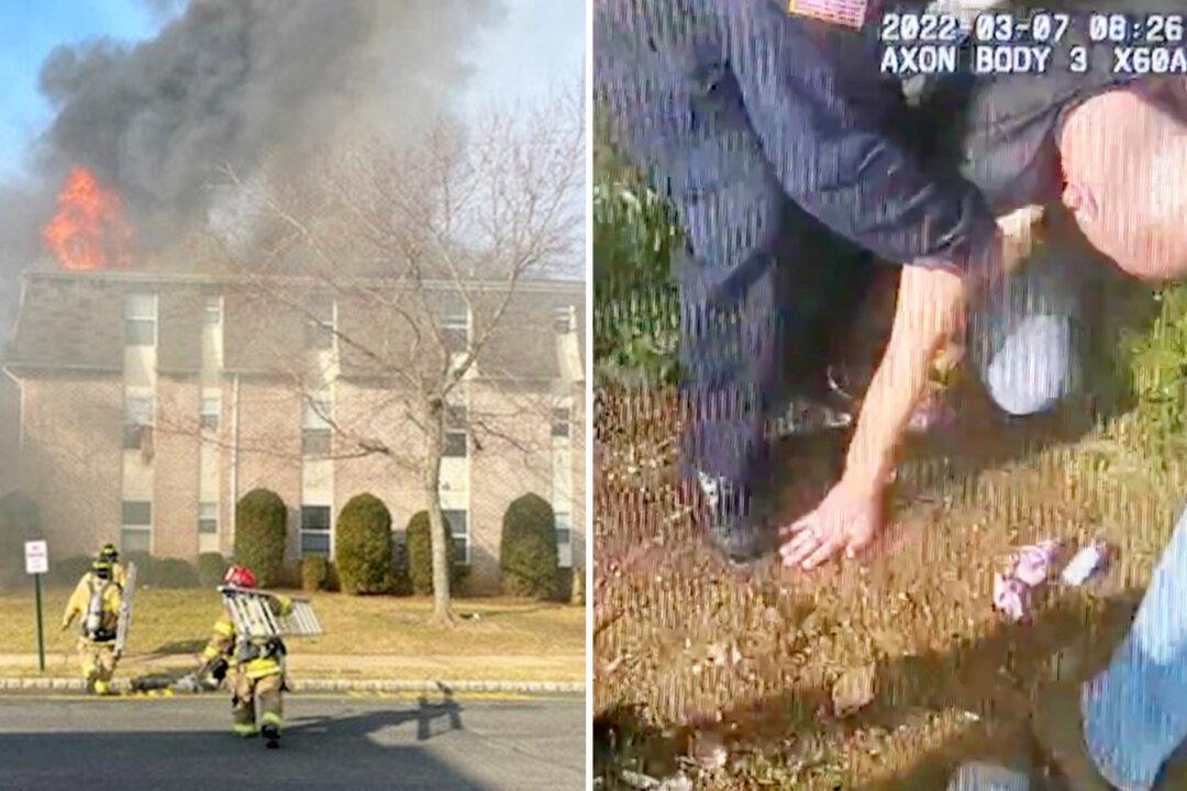 Dad and Toddler Drop From 2nd-Floor Window Into Rescuers’ Arms to Escape Apartment Fire