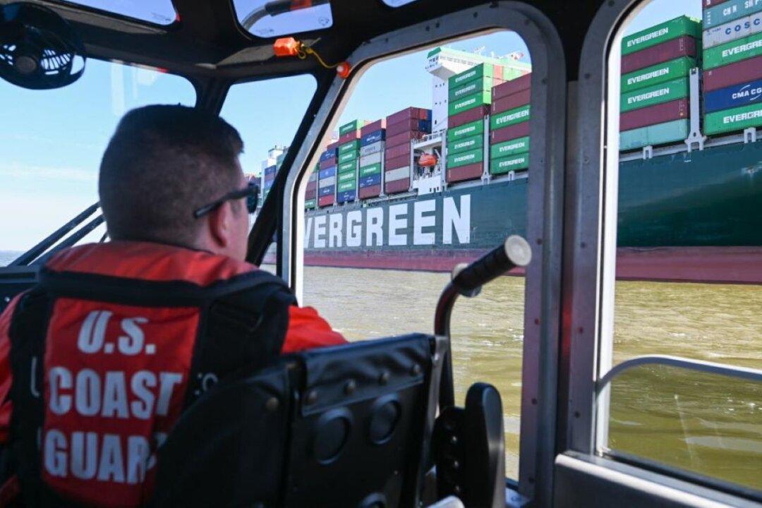 Cargo Ship Stuck in 24 Feet of Water in Chesapeake Bay