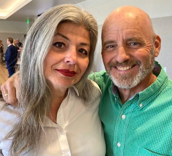 Mitch and Josephine Dunn of Arizona lost their daughter to a fentanyl overdose on May 26, 2021. The couple was part of a roundtable discussion on the fentanyl crisis in Goodyear, Ariz., on March 14, 2022. (Allan Stein/The Epoch Times)