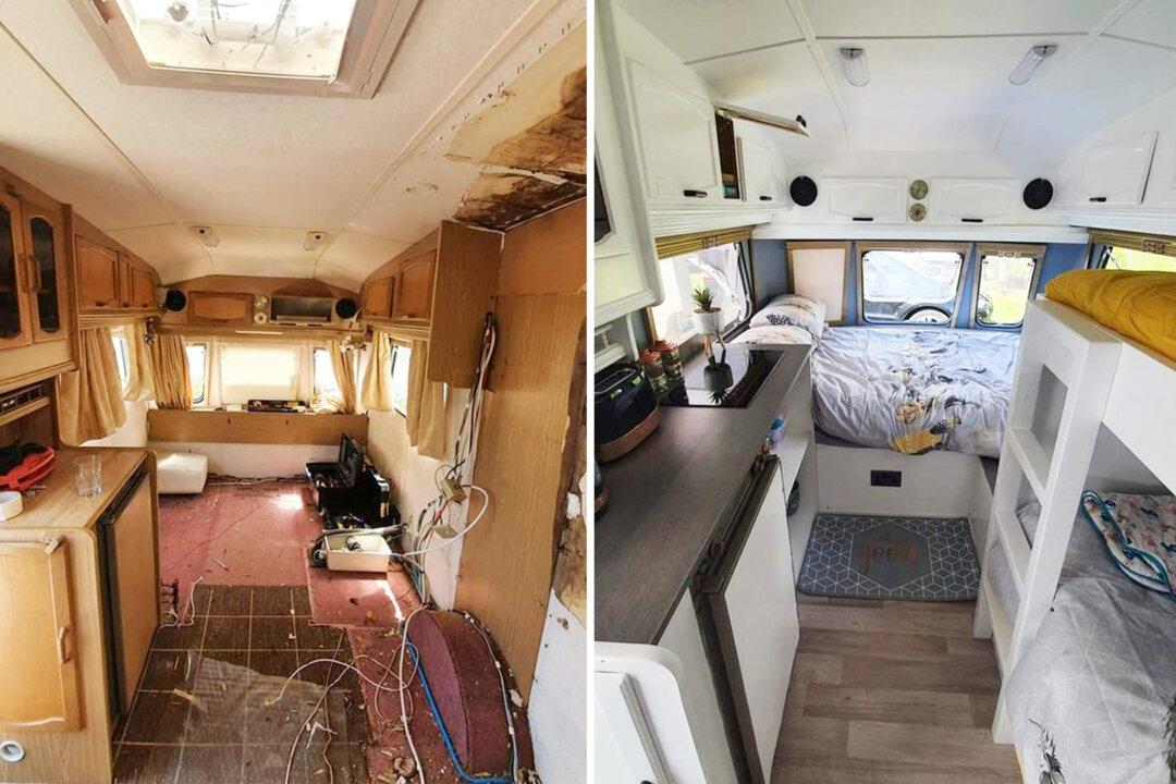 Crafty Dad Transforms an Old, Run-Down Caravan Into a Stylish Space for Just $2,600