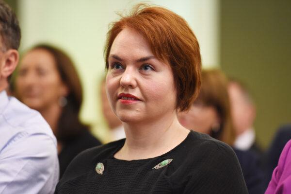 Labor Senator Kimberley Kitching at a party room meeting at Parliament House in Canberra, Australia, on Nov. 29, 2016. (AAP Image/Mick Tsikas)