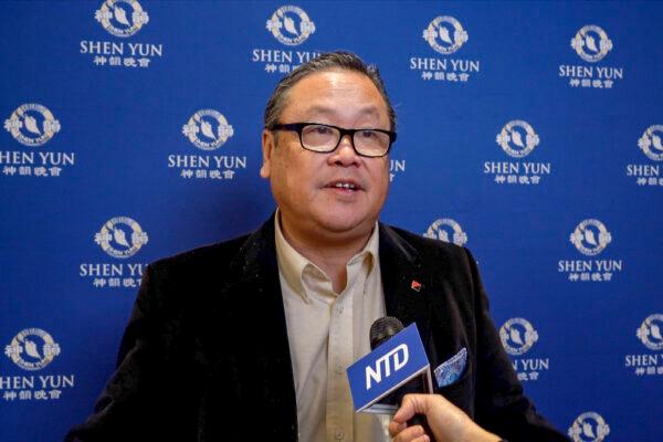 Jim T. Chong at the Shen Yun Performing Arts performance at SAFE Credit Union Performing Arts Center in Sacramento, Calif., on March 16, 2022. (NTD)