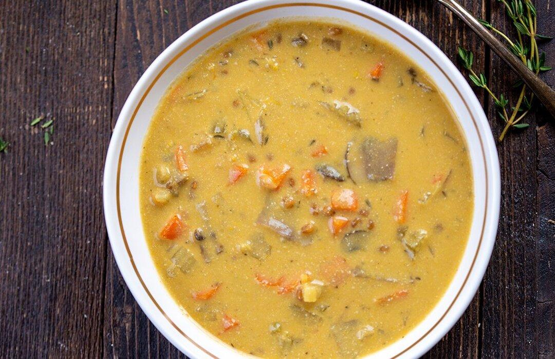 Mushroom and Wheat Berry Soup