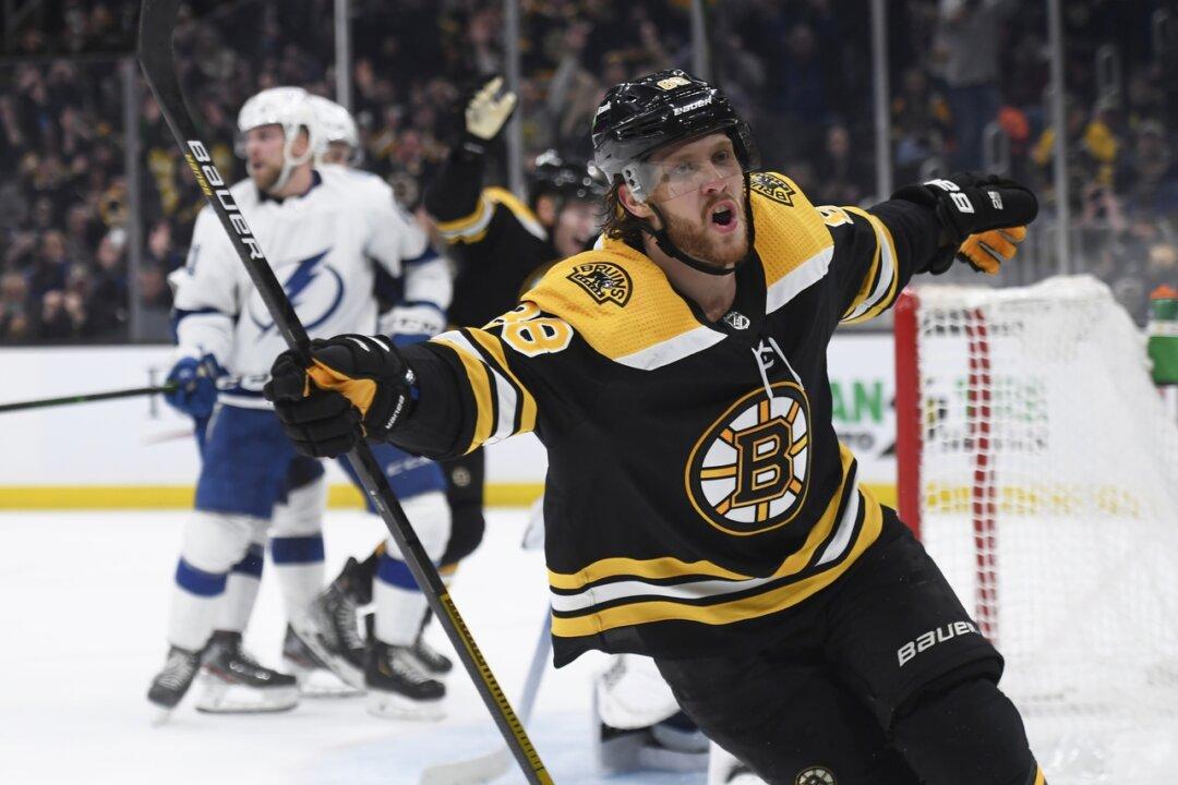 NHL Roundup: David Pastrnak’s Hat Trick Propels Bruins Past Lightning