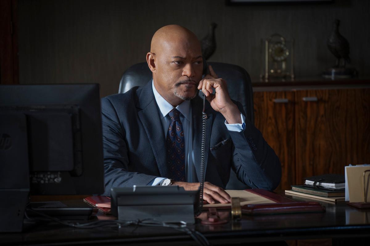 Victor Wallinger (Laurence Fishburne) is the CIA head of Vienna station, in "All the Old Knives." (Stefania Rosini/Amazon Studios)