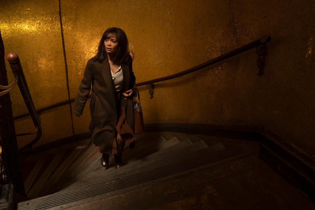 Celia Harrison (Thandiwe Newton) is a former CIA analyst, in the secret-agent thriller "All the Old Knives." (Stefania Rosini/Amazon Studios)