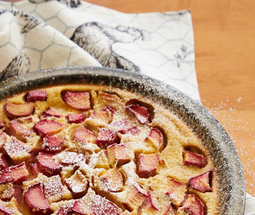 Ruby Red Rhubarb Is the Star in This French-Style Clafouti for Easter Dessert