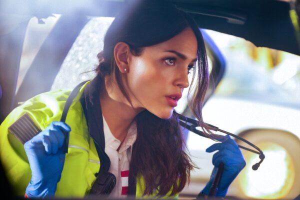 Eiza González in “Ambulance.” (Universal Pictures)