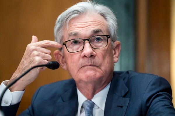 Federal Reserve Chairman Jerome Powell testifies before the Senate Banking Committee hearing on Capitol Hill in Washington on March 3, 2022. (Tom Williams/Pool via AP)